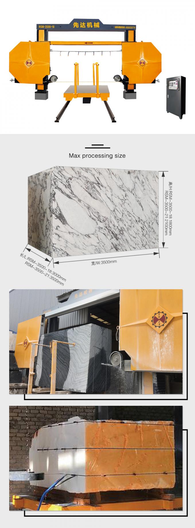 Maszyna do cięcia bloków piłą diamentową Rsm-3500-18/21 Cięcie kamienia twardego 0