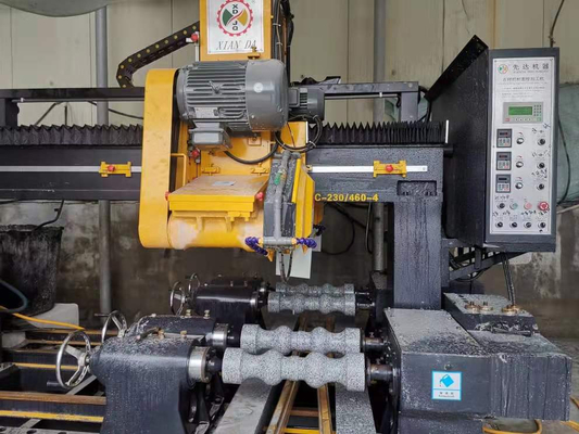 jakość  PLC / CNC Four Pcs Baluster Cutting Machine For Pillar，column Base And Column Caps Roadblock fabryka