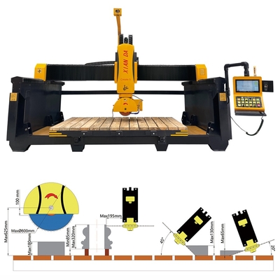 Maszyna do cięcia kamienia 5-osiowego mostka CNC Granit & Marble Profiling Saw