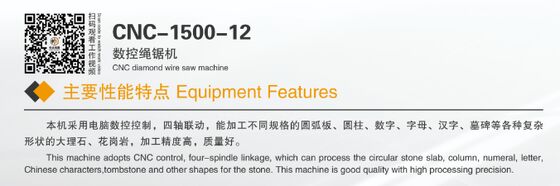 Kompaktowa 4-osiowa drutowa piła diamentowa CNC do profilowania marmuru i granitu - Mała maszyna do cięcia kamienia z certyfikatem CE