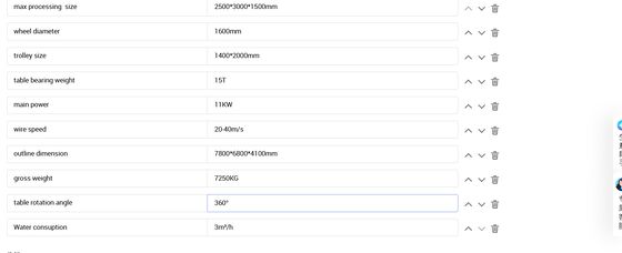 Drutowa piła CNC 4-osiowa 2500x3000x1500mm do obróbki cięcia łukowych płyt, kolumn, filarów rzymskich z marmuru i granitu