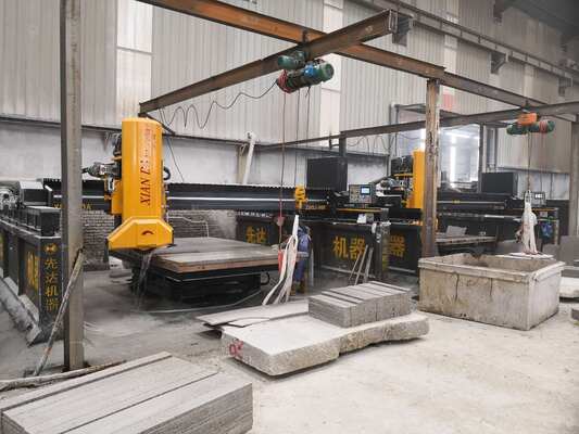 Piła mostowa z laserem na podczerwień do kamienia PLC, maszyna do cięcia, odpowiednia do wielkoskalowej obróbki płyt marmurowych i granitowych