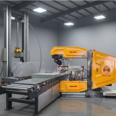 Vertical CNC Wire Saw Machine with PLC Control for Stone Cutting, 4m3/H Water Consumption and 20-50m Wire Length
