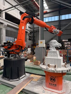 6-osiowa maszyna do cięcia kamienia CNC robot z interpolacją sterowania i wrot BT40 do rzeźby na dużą skalę 3100 mm