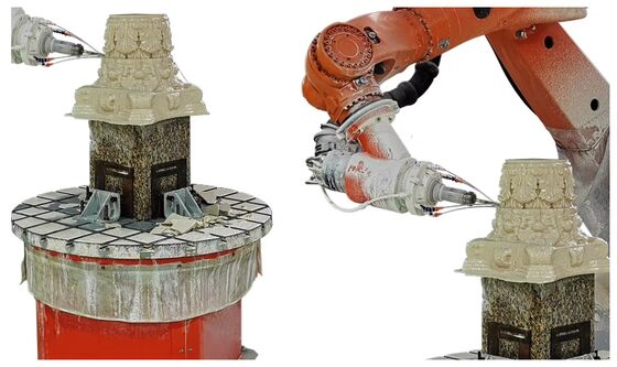 6-osiowa maszyna do cięcia kamienia CNC robot z interpolacją sterowania i wrot BT40 do rzeźby na dużą skalę 3100 mm