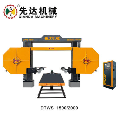 Piła diamentowa CNC o maksymalnym rozmiarze obróbki 1500 x 3000 x 1200 mm, silnik główny o mocy 11 kW i obrót o 360°