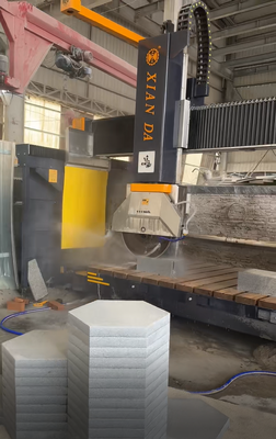 5 Axis CNC Bridge Saw Cutting Machine with 360° Blade Rotation and 3200x2000mm Processing Size for Stone Fabrication