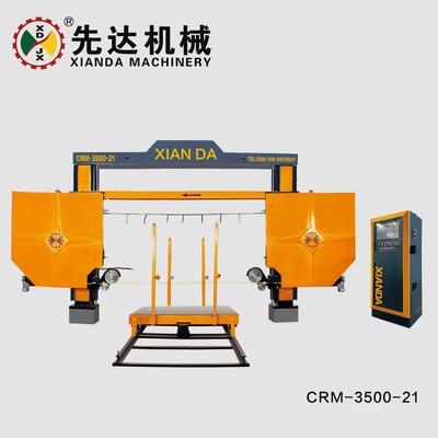 CRM‑3500‑21 / CRM‑3500‑22FW 4-osiowa diamentowa piła linowa CNC do cięcia kamiennych kolumn rzymskich i płyt łukowych