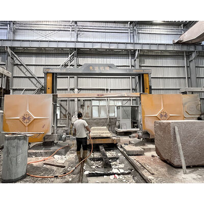 CRM‑3500‑21 / CRM‑3500‑22FW 4-osiowa diamentowa piła linowa CNC do cięcia kamiennych kolumn rzymskich i płyt łukowych