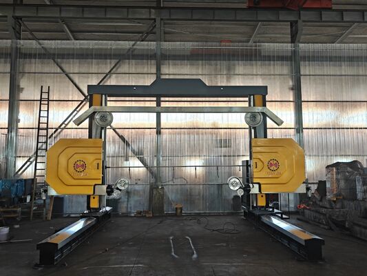Gantry-Type Diamond Wire-Saw with Two-Worktable Upgrade Customizable Rail Length and PLC/CNC Optional for Granite Factories