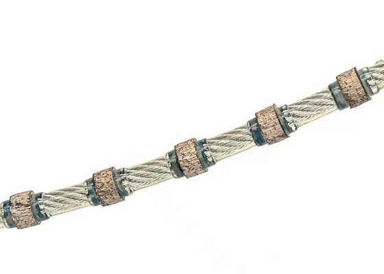 Narzędzia do obciągania bloków granitowych Lina diamentowa do cięcia drutu 11 mm 40 kulek na metr